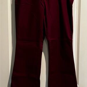 Burgundy Flared Pants